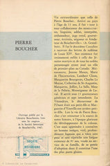 MITCHELL, ESTELLE. Messire Pierre Boucher (écuyer) - Seigneur de Boucherville 1622-1717