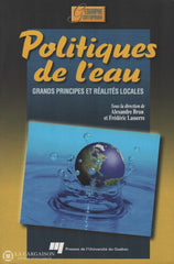 Brun-Lasserre. Politiques De Leau:  Grands Principes Et Réalités Locales Livre